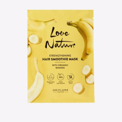 Posilující smoothie maska na vlasy s bio banánem Love Nature