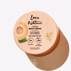 Pečující tělový krém s bio ovsem a meruňkou Love Nature