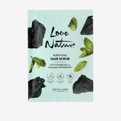 Peeling na pokožku hlavy s uhlím a bio mentolem Love Nature