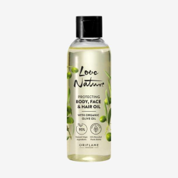 Ochranný olej na tělo, obličej a vlasy s bio olivovým olejem Love Nature