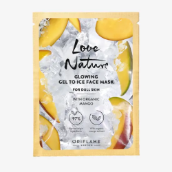 Rozjasňující pleťová maska s bio mangem Gel to Ice Love Nature
