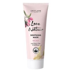 Zklidňující pleťová maska s bio ovsem a plody goji Love Nature