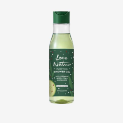 Čistící sprchový gel s bio zeleným čajem a okurkou Love Nature