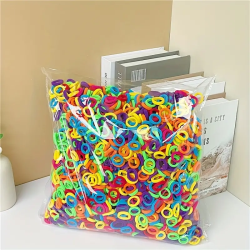100 ks barevných gumiček do vlasů