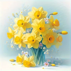 Diamantové tvoření Narcis