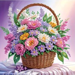 Diamantové tvoření kytice